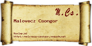 Malovecz Csongor névjegykártya