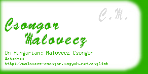 csongor malovecz business card